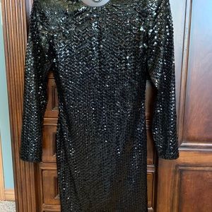 Vintage sequined black dress